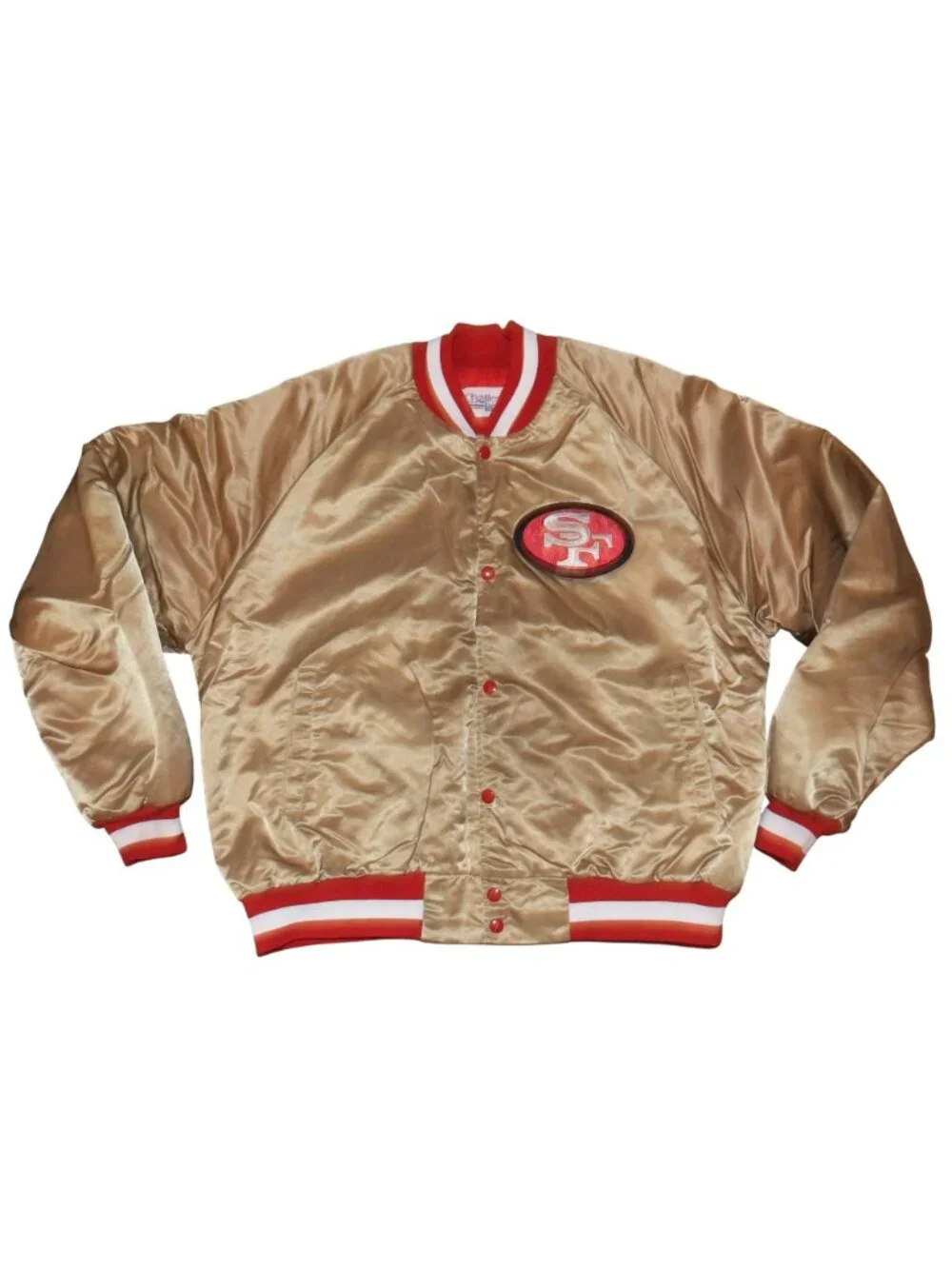 Vintage San Francisco 49ers Chalkline Satin Bomber Jacket XL Made in USA